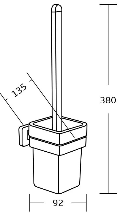Mexen tartozékok, ASIS WC kefe tartó, arany, 7017650-50