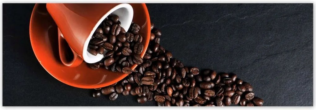 Fotótapéták 312x104 Csésze és kávébab