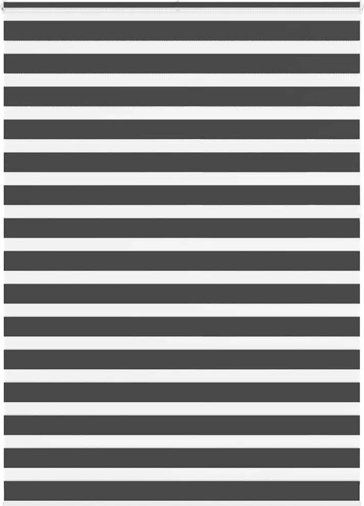 vidaXL zebrafüggönnyel fekete szövetszélesség 155,9 cm poliészter