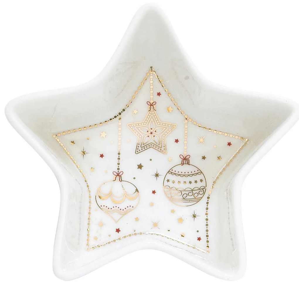 Porcelán karácsonyi csillagtál Christmas Lights