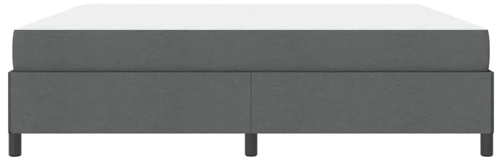 Boxrugós ágy Sötétszürke és Fekete 200 x 200 cm