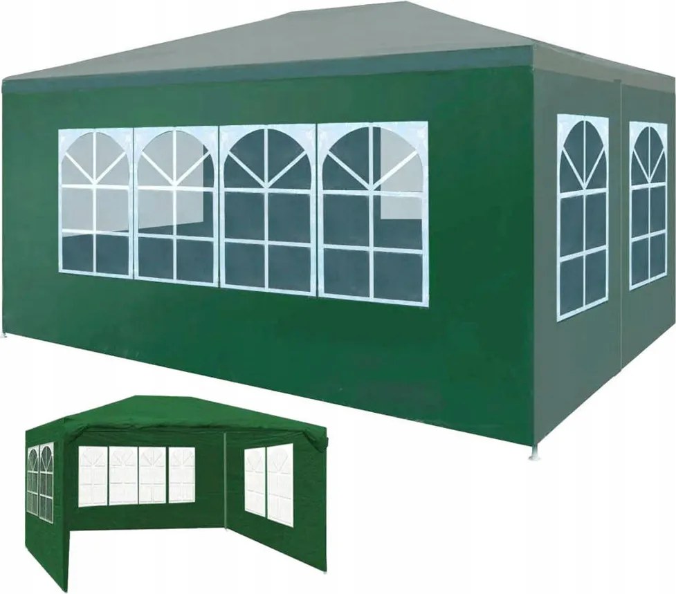 Kerti Pavilon Kereskedelmi Sátor Pavilon 3x4 m 4 Ablakfal