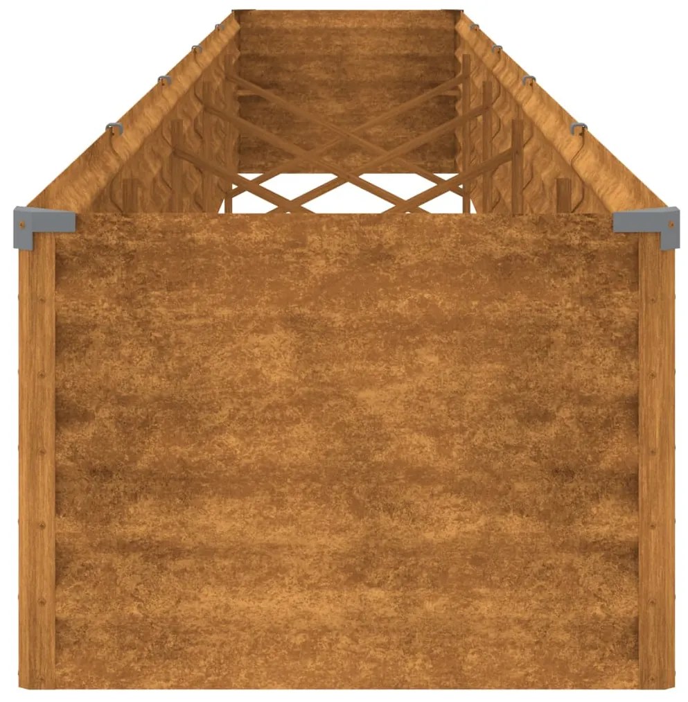 Corten acél kerti magaságyás 482 x 50 x 36 cm