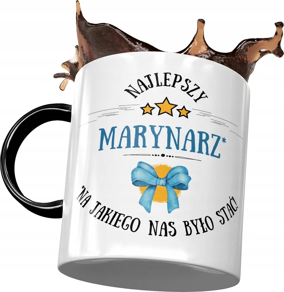 Fekete Bögre Tengerésznek A Legjobb Tengerész Nyomtatott Fotóval