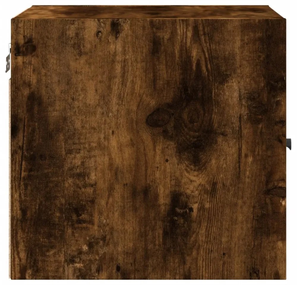 2 db füstös tölgy színű éjjeliszekrény üvegajtókkal 35x37x35 cm