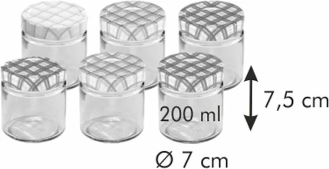 Tescoma 6 részes befőzőüveg készlet DELLA CASA, 200 ml, 200 ml