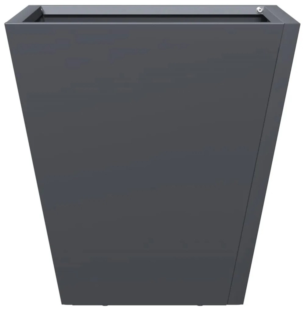 2 db antracitszürke acél kerti növénytartó 30 x 30 x 30 cm