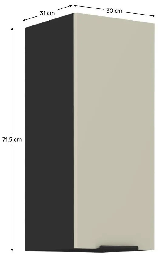 Felső konyhaszekrény Arikona 30 G 72 1F (kasmír + fekete) . 1097062