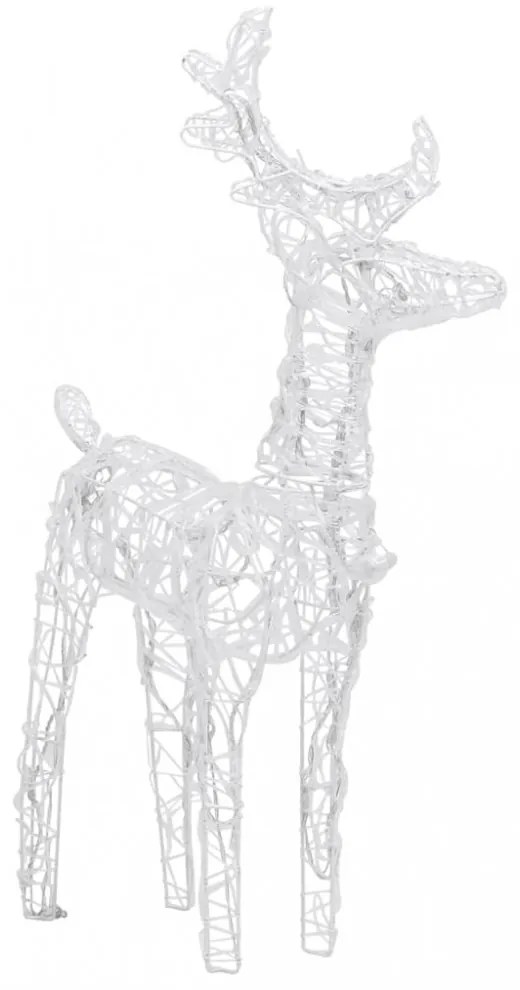 akril rénszarvasok és szán karácsonyi dísz 160 LED-del 130 cm