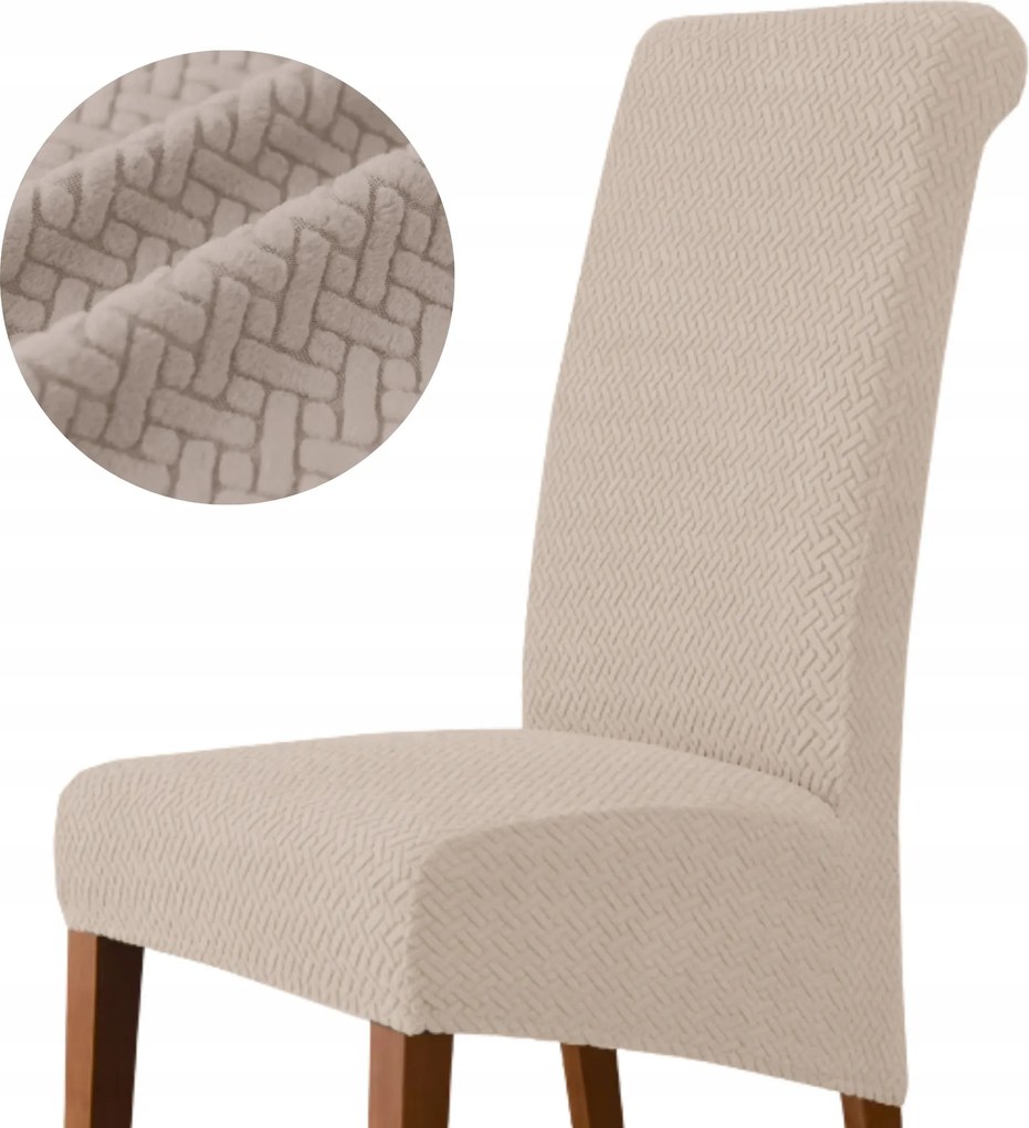 Székhuzat XL Bézs Cappuccino Ferde Huzat Nagy Jacquard Vastag