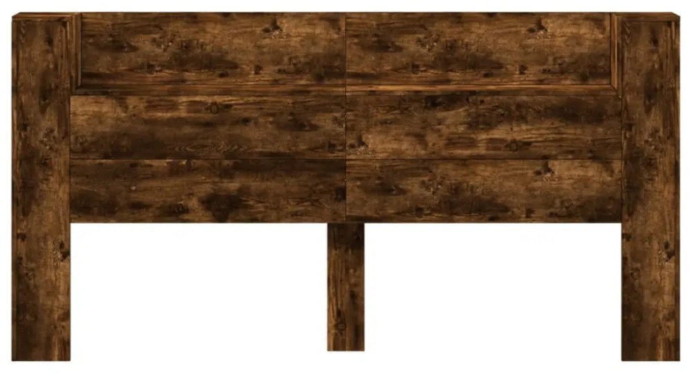 füstös tölgy színű áthidalószekrény LED-ekkel 200x16,5x103,5 cm
