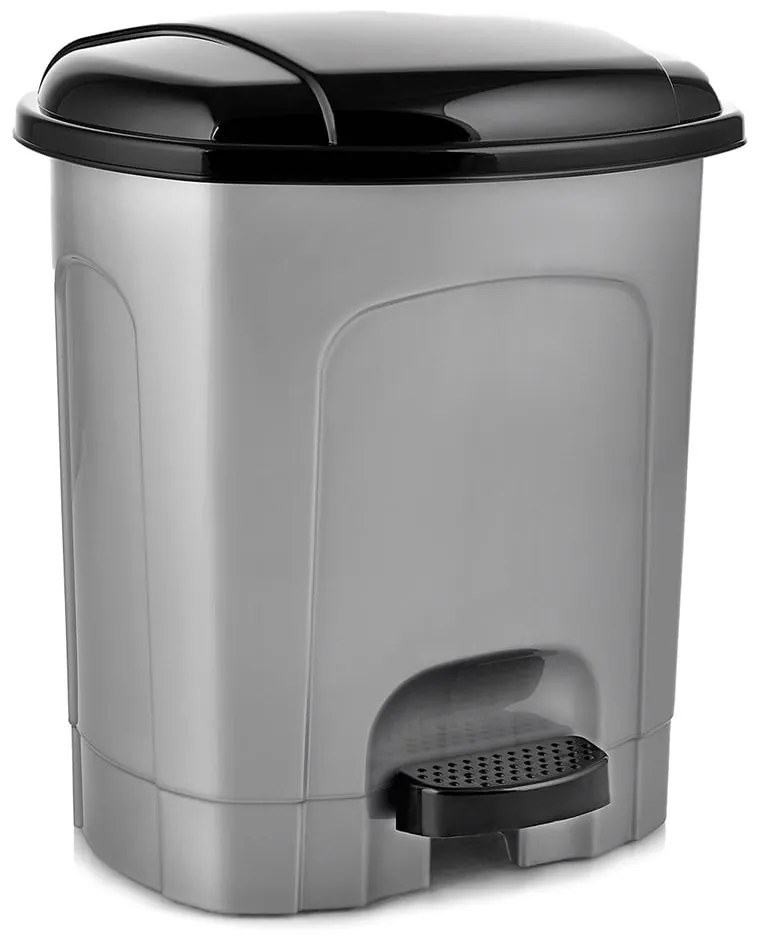 Szürke műanyag pedálos szemetes 30 l – Orion