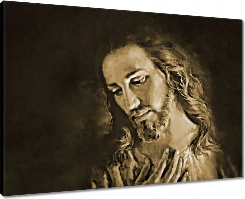 Vászonkép 70x50 Jézus Krisztus Szépia
