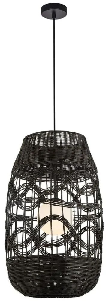 Csillár zsinóron ARONA 1xG9/9W/230V átm. 40 cm fekete