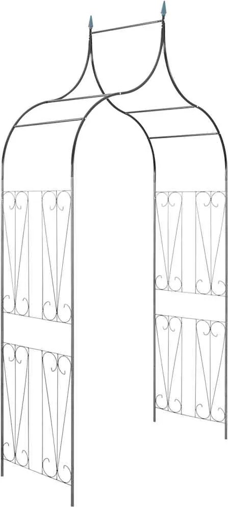 vidaXL Sötétzöld tüskés kerti boltív futónövények számára