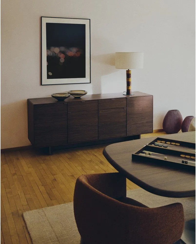 Asztali lámpa textil búrával (magasság 61,5 cm) Mavran – Kave Home