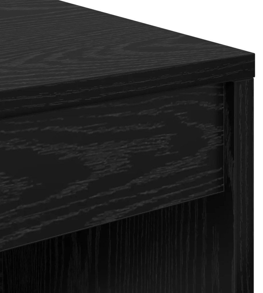 vidaXL Íróasztal Fekete tölgy Tervezett fa 90 x 40 x 76 cm Íróasztal