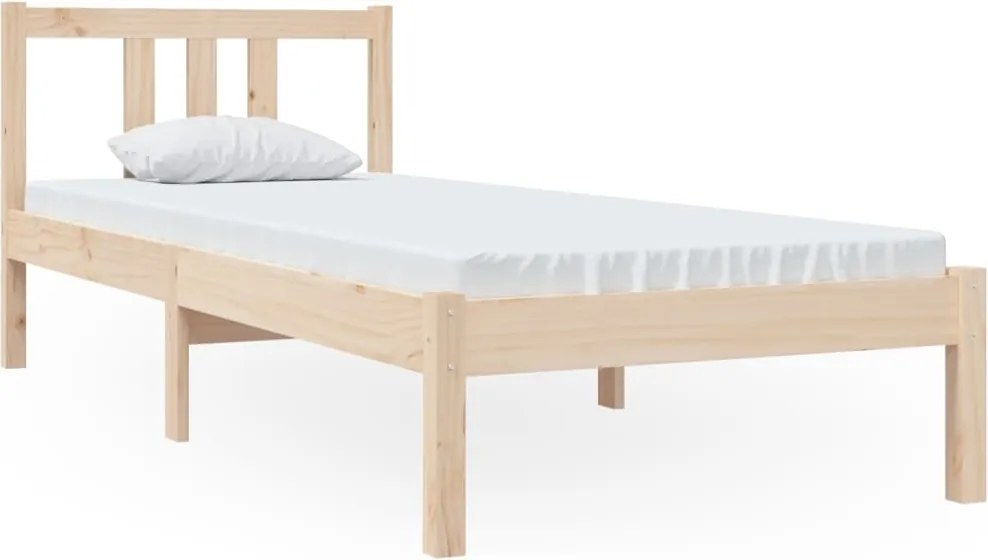 vidaXL Small Single tömör fa ágykeret 75 x 190 cm