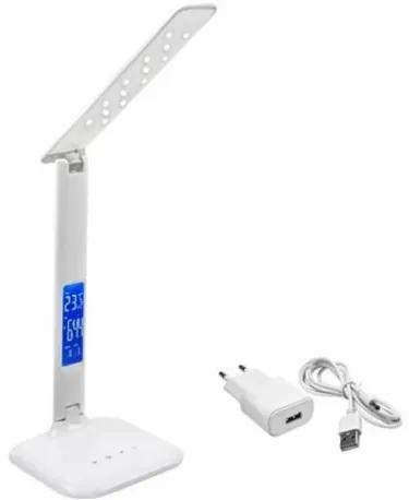 Asztali lámpa meteorológiai állomással (LED TOUCH LAMP) - fehér