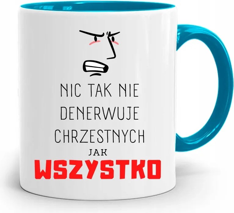 Keresztelői Bögre Kék Ajándék fényképes nyomtatással