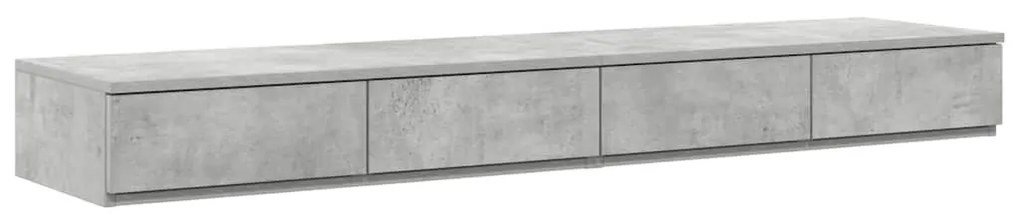 Ágykeret tárolóval Beton Szürke 236.5 x 140 x 31.5 cm Faanyag