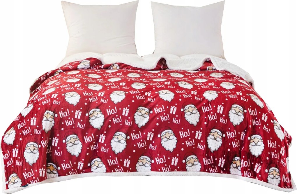 Ünnepi takaró 160x200 cm szuper puha, mikulásos ajándék takaró