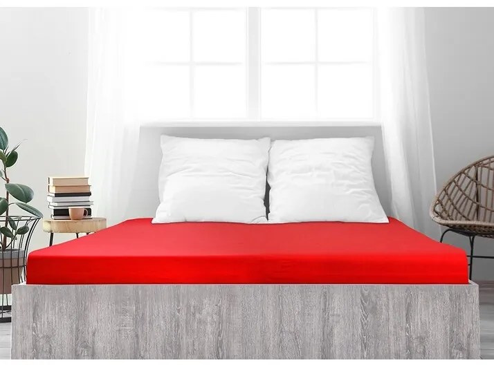 4Home Ideal jersey lepedő piros, 160 x 200 cm