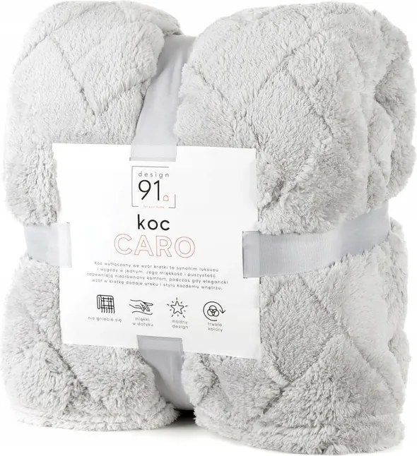 Mikroszálas takaró puha meleg bolyhos Caro 170x210 ezüst