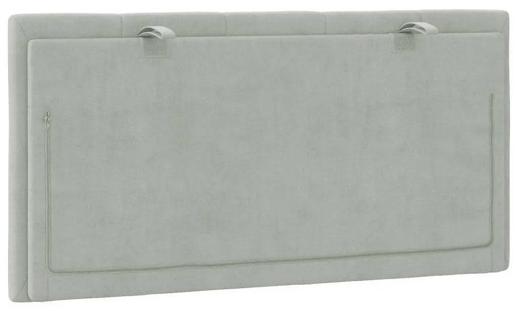 világosszürke bársony fejtámla párna Hanko 100 cm