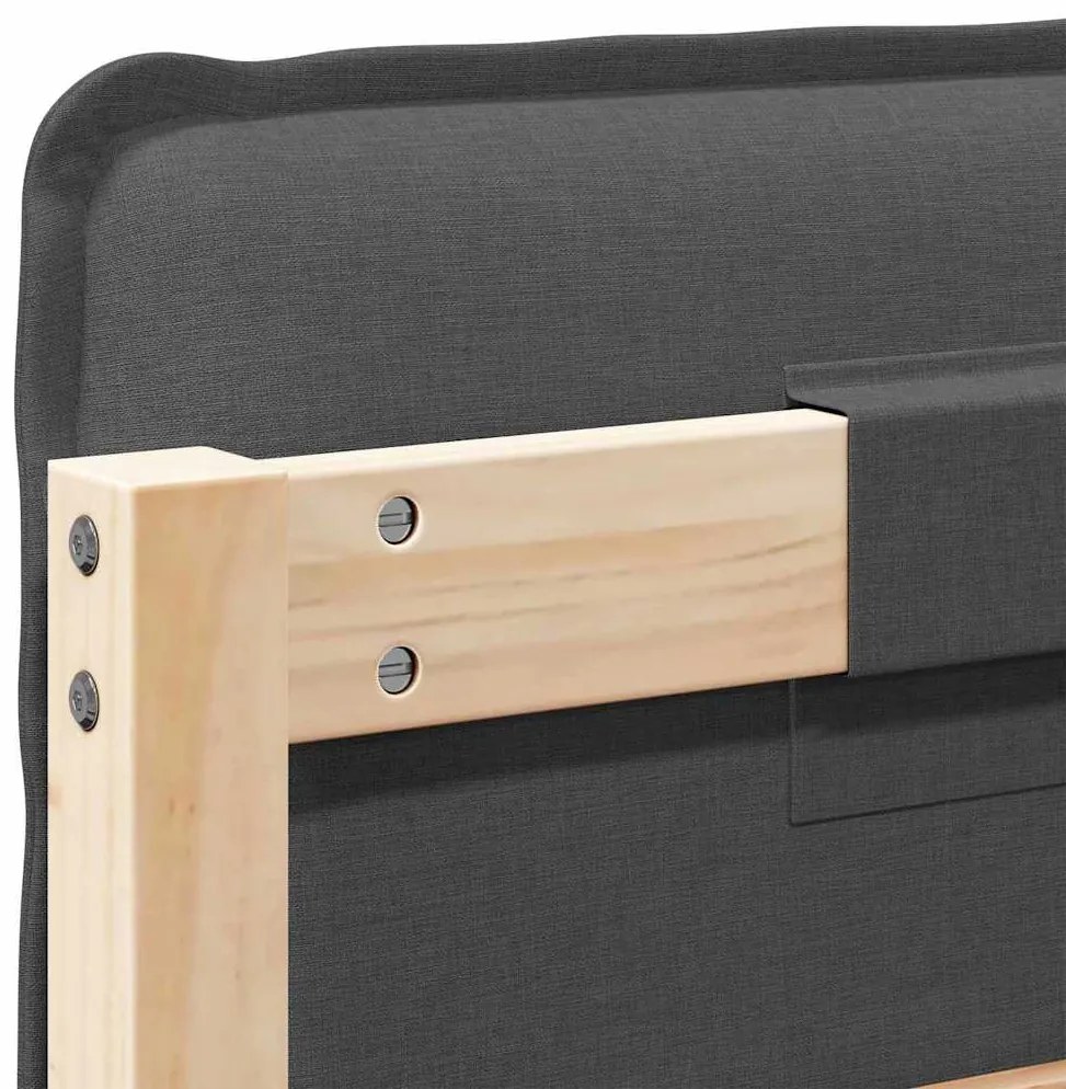 Kárpitozott fejtámla Természetes és sötétszürke 100 cm