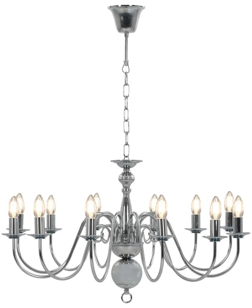 ezüstszínű csillár 12 db E14 izzófoglalattal