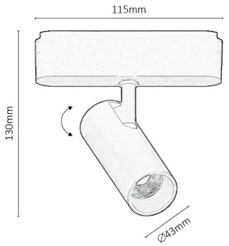 Rabalux 70115-LED Spotlámpa 1 fázisú sínrendszerhez LiTrack LED/10W/24V 4000K