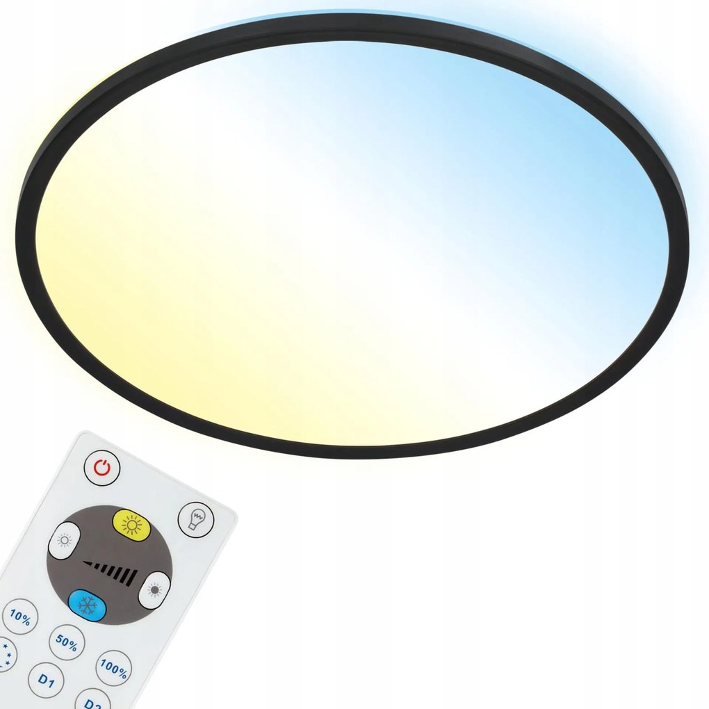 Led mennyezeti panel Briloner Slim Cct Ø42 22W 3000lm fekete