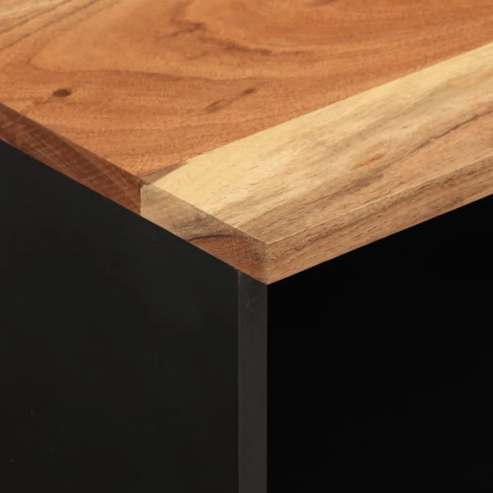 tömör akácfa és szerelt fa TV-szekrény 80 x 33 x 46 cm