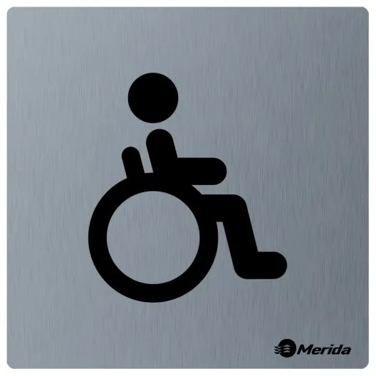 Piktogram Merida Stella - mozgássérült WC, matt rozsdamentes acél