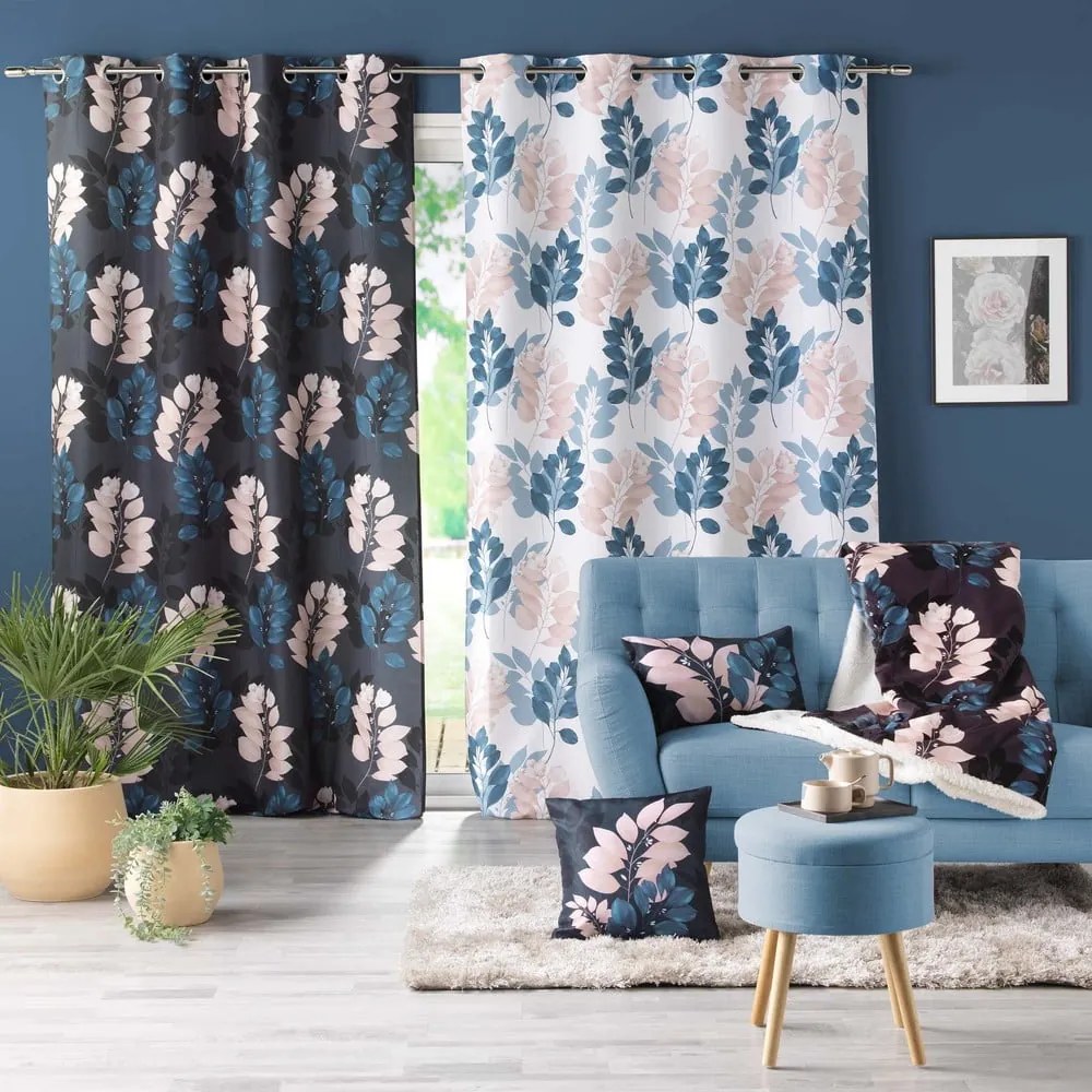 Sötétkék függöny 140x260 cm Belline – douceur d'intérieur