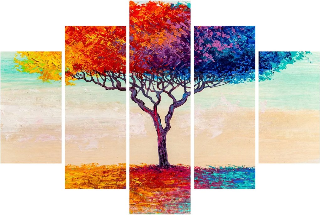 Egy festett fa képe (150x105 cm)
