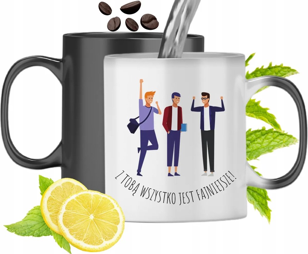 Mágikus Bögre Barátoknak Színváltós Nyomtatott Fotóval