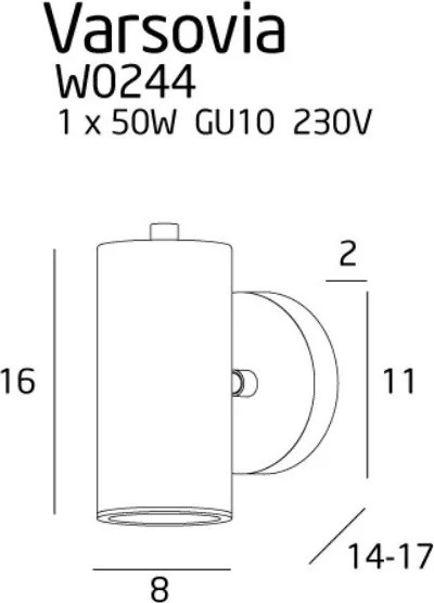 Fali Lámpa Bronz VARSOVIA MAXLIGHT W0244