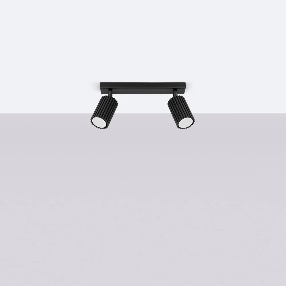 Fekete spotlámpa 6,5x30 cm Gleam – Sollux