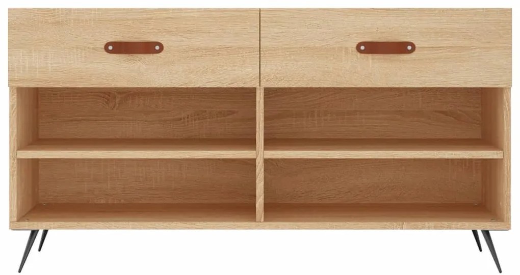 vidaXL sonoma tölgy színű szerelt fa cipőpolc 102x35x55 cm