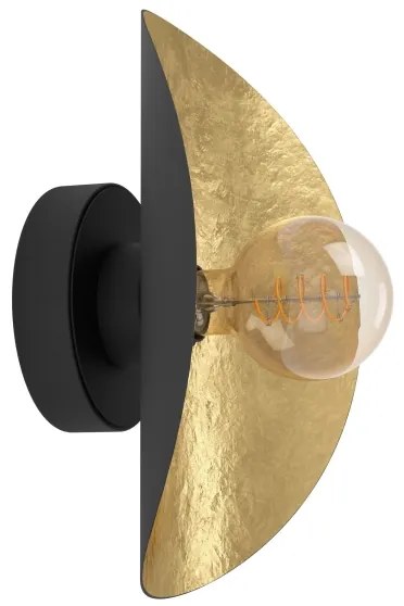 Eglo 390394 - Fali lámpa SACEDA 1xE27/40W/230V fekete/arany
