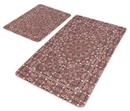 Barna bársony fürdőszobai kilépő szett 2 db-os 60x100 cm – Mila Home