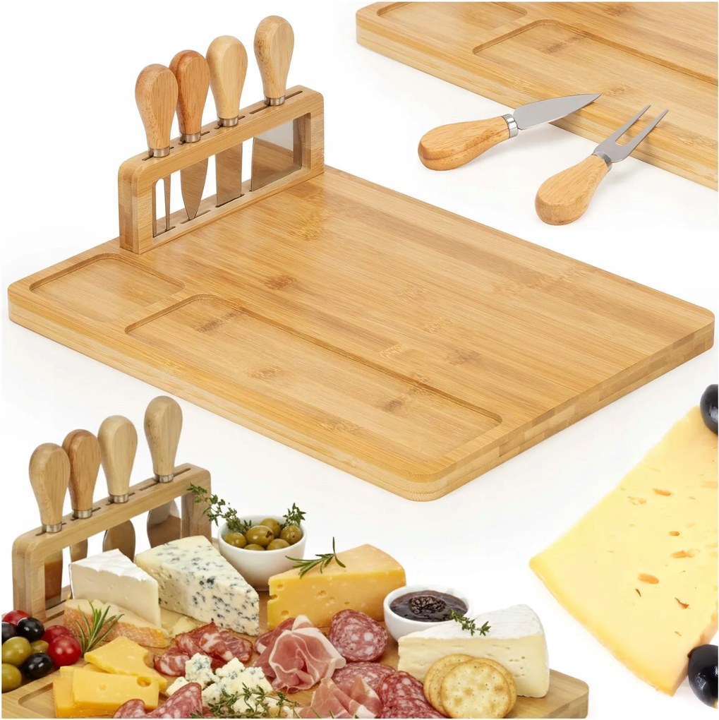 Felvágott Sajt Vágódeszka Bambusz Patera 35x28cm