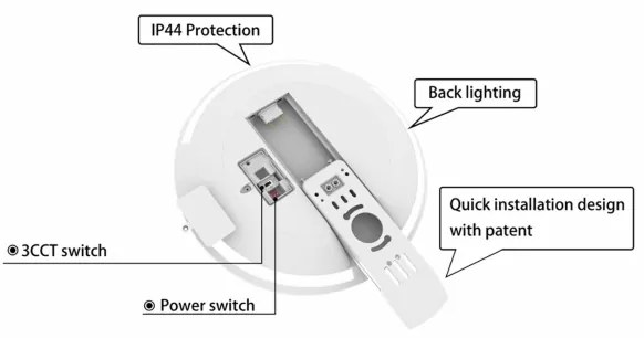 LED Fürdőszobai mennyezeti lámpa SLIDE LED/6/12/18/24W/230V IP44 fehér