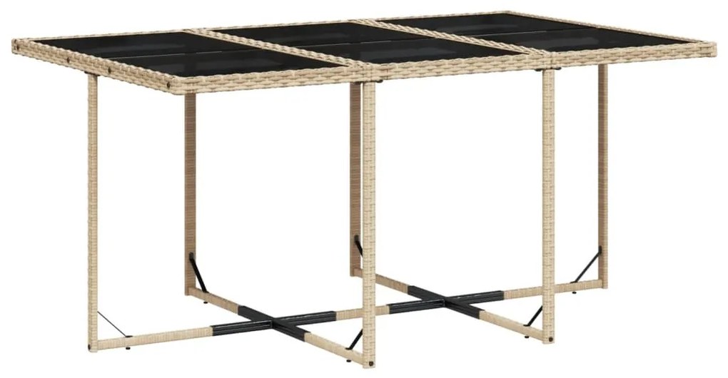 vidaXL 7 részes vegyes bézs polyrattan kerti étkezőgarnitúra párnákkal
