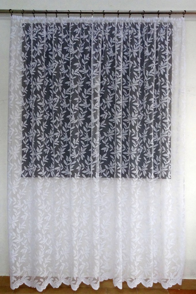 Mg Függöny 66/100 Fehér 280x180 kész pol szalaggal