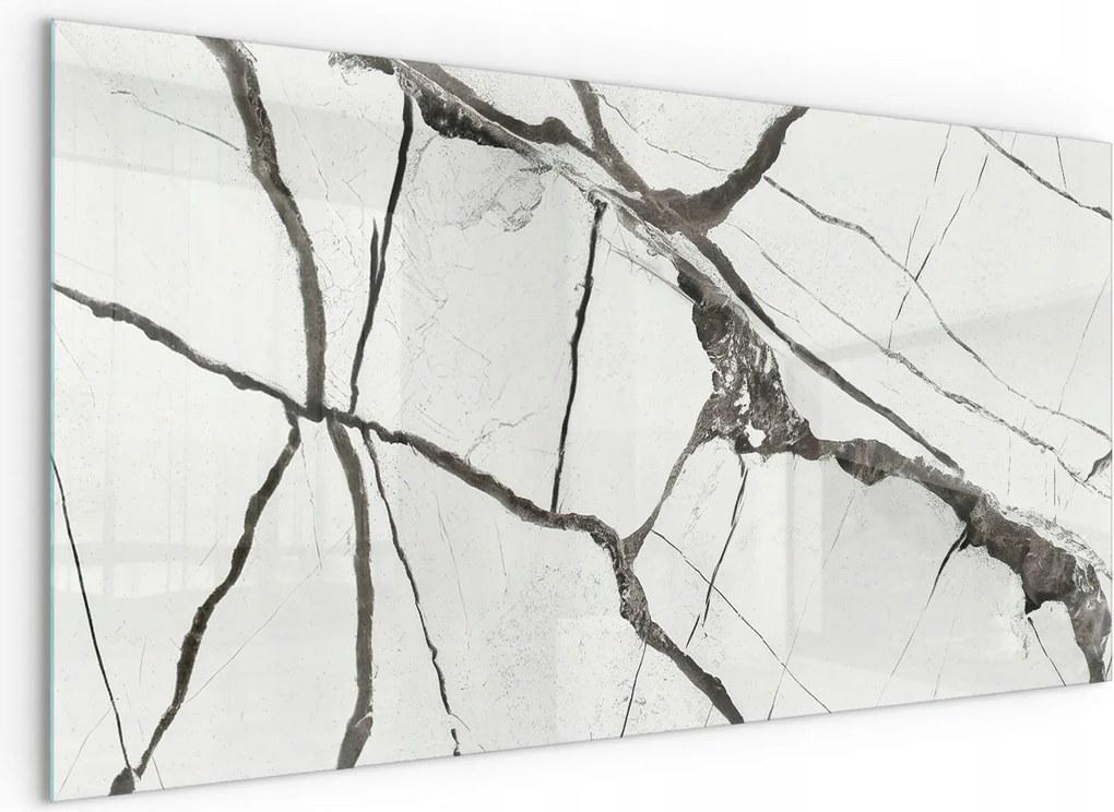 Edzett üveglap Kályha Kecske Kandalló Márvány erek minta 100x50