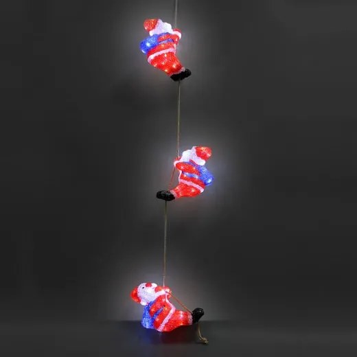 monzana® Mikulás kötéltrión – LED világítás