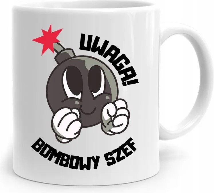 Bögre Ajándék Főnöknek Figyelem Bomba Főnök fényképes nyomtatással